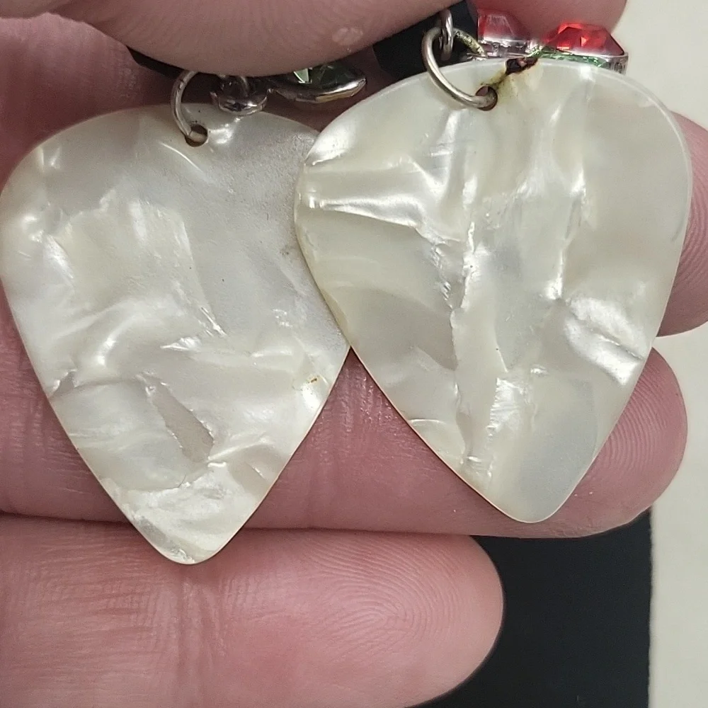 Fender Cherry Earrings 18k Gold Plated Nickel Free - Picture 3 of 4